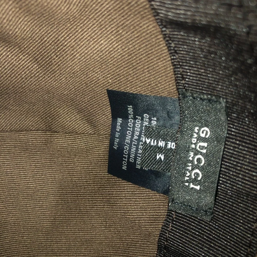 Gucci Beige GG Canvas Baseball Cap with Red & Green Accent